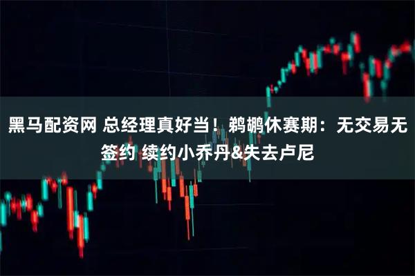 黑马配资网 总经理真好当！鹈鹕休赛期：无交易无签约 续约小乔丹&失去卢尼